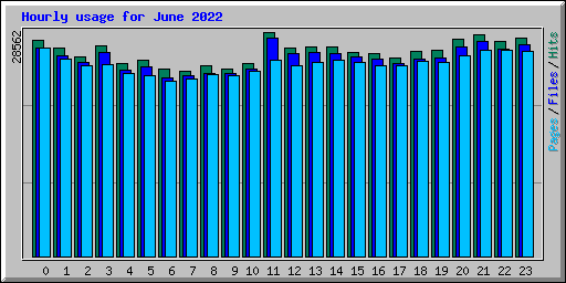 Hourly usage for June 2022