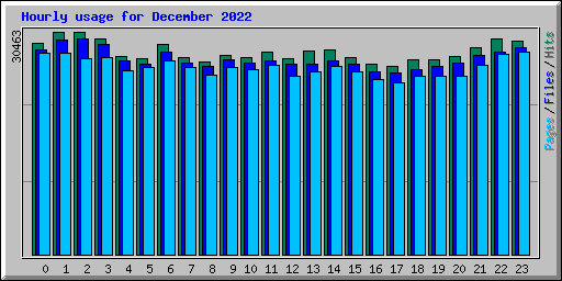 Hourly usage for December 2022