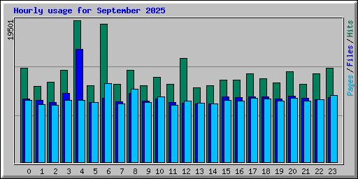 Hourly usage for September 2025