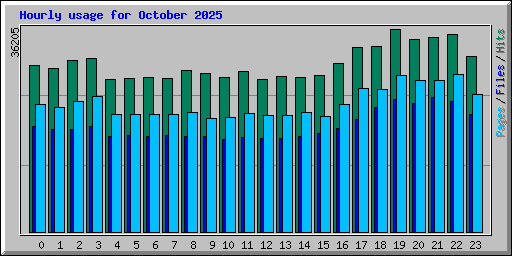 Hourly usage for October 2025