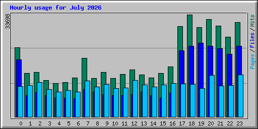 Hourly usage for July 2026